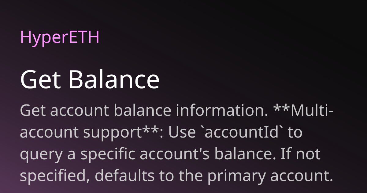 Get Balance