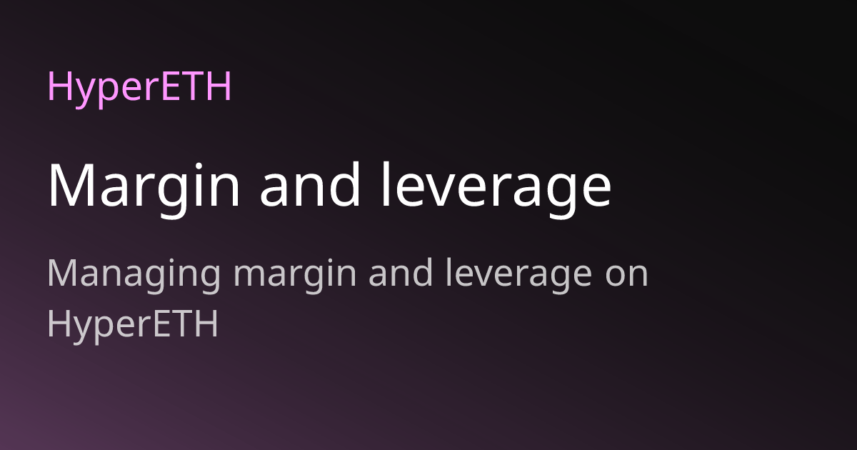 Margin and leverage